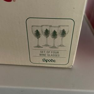 Spode 4 wine glasses